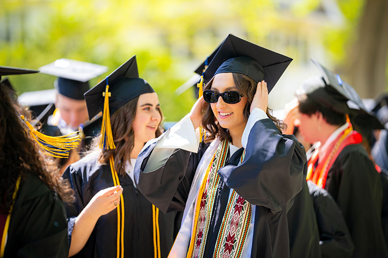 A student wearing sunglasses. Links to Donor-Advised Funds A student wearing sunglasses. Links to Donor-Advised Funds